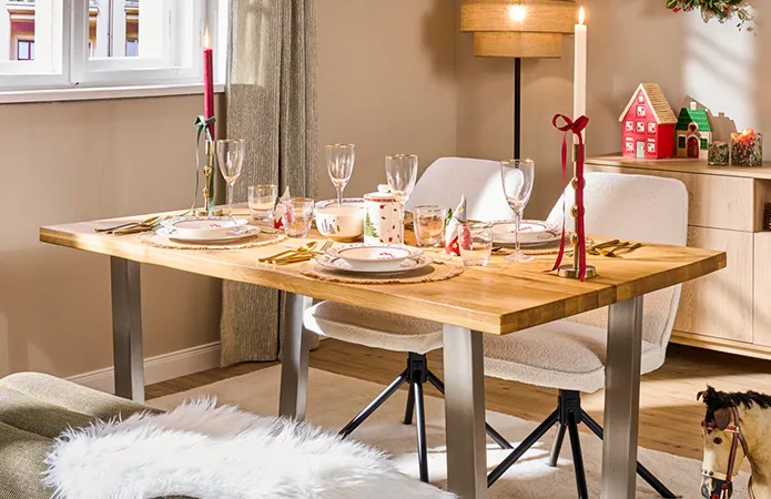 Zu zwei Tischdeko Ideen zu Weihnachten