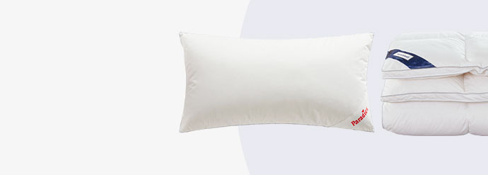 Kopfkissen und Bettdecke