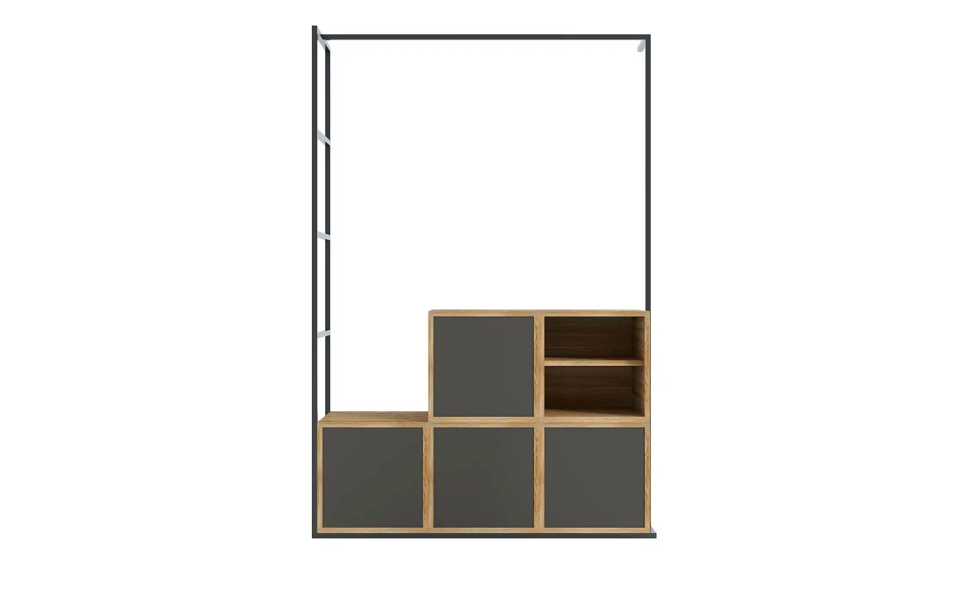 Kompaktgarderobe CUBE Vulkanit - Einrichtungsbeispiel