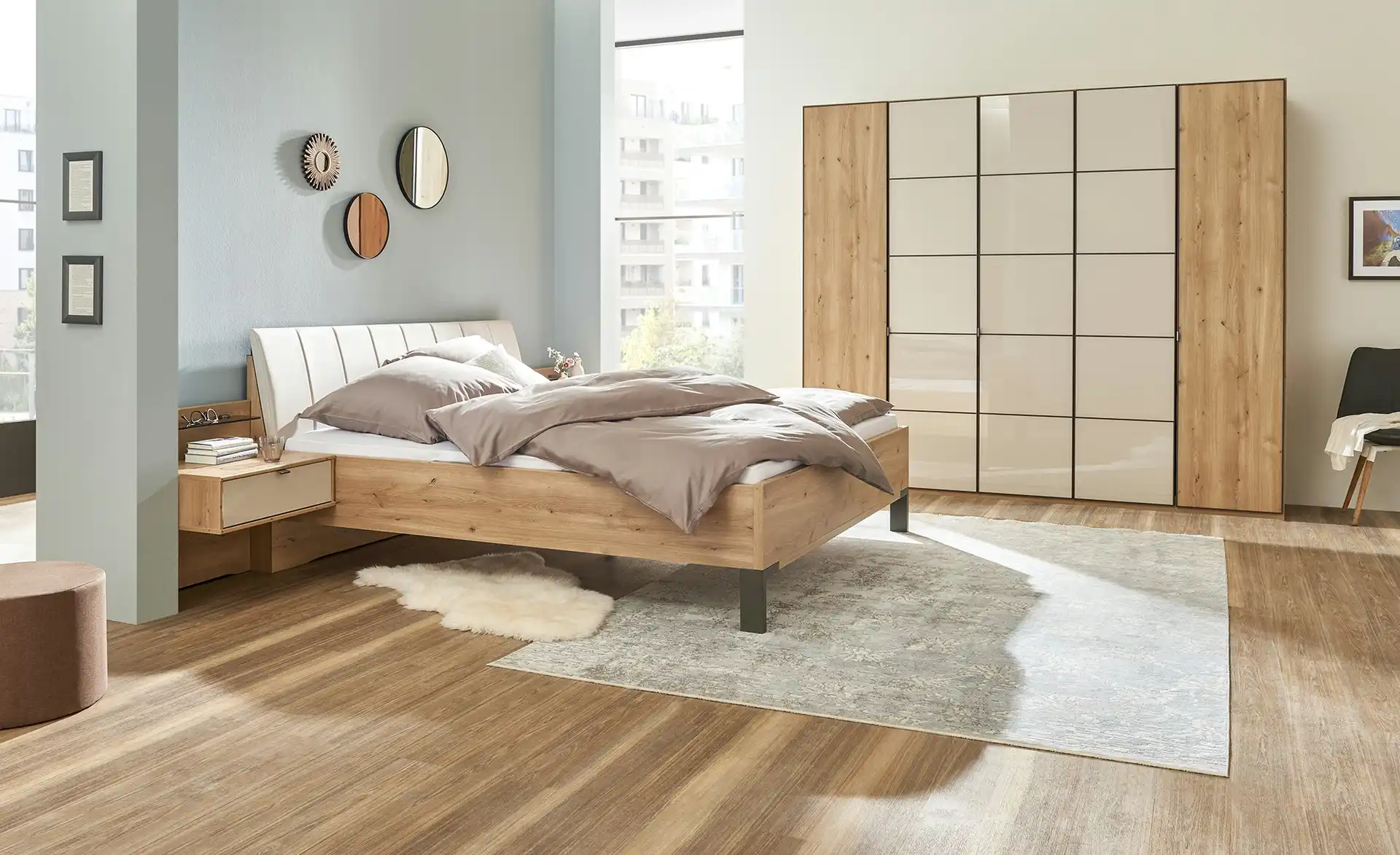 Bettanlage, 3-teilig NEFI 160 cm - Einrichtungsbeispiel