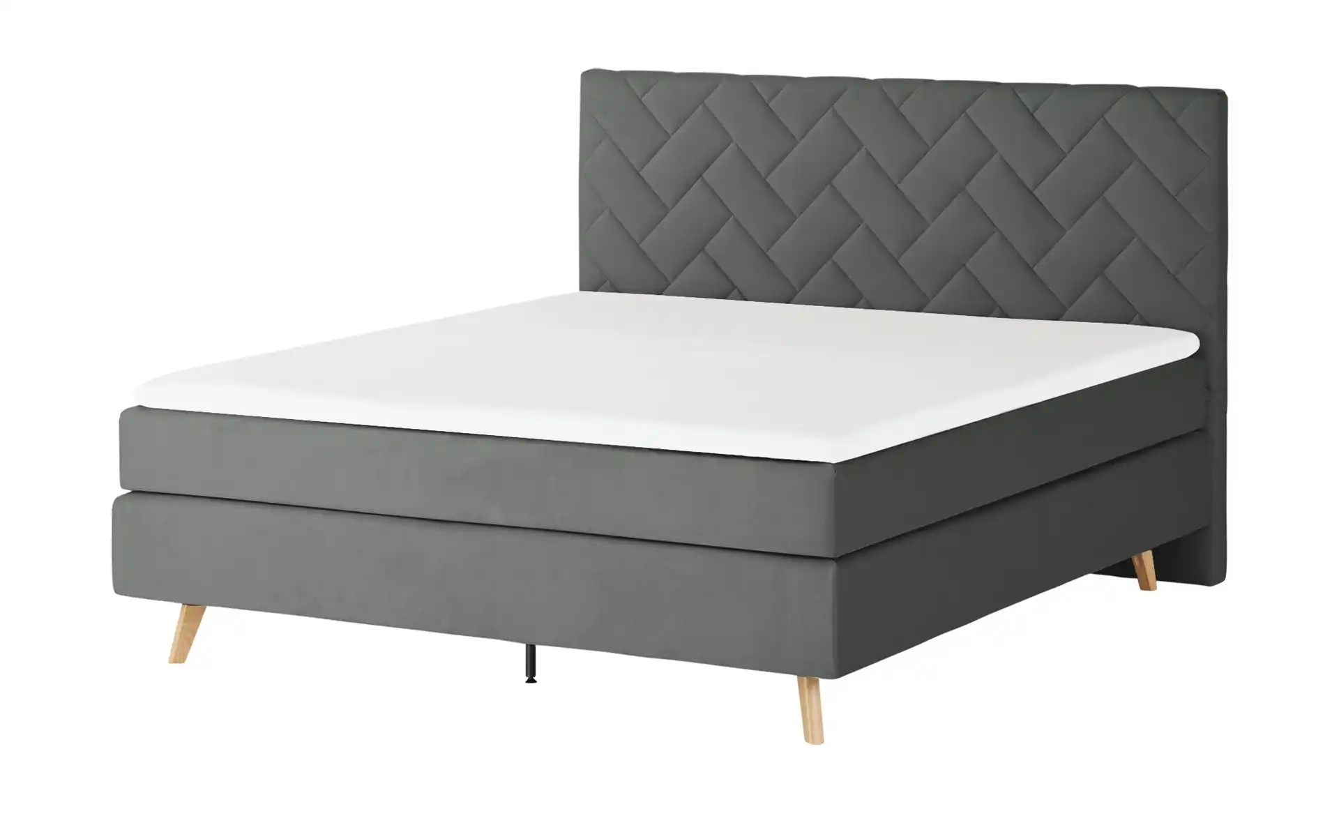 Boxspringbett WEAVE 160x200 cm Grau von SKAGEN BEDS