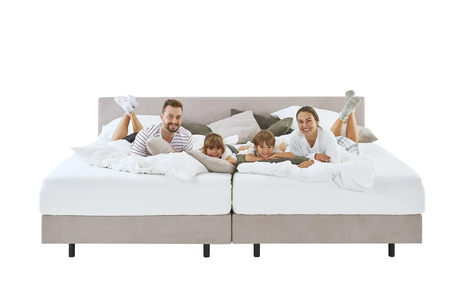 Boxspringbett FAMILIENBETT 240x220 cm - Platz für die ganze Familie