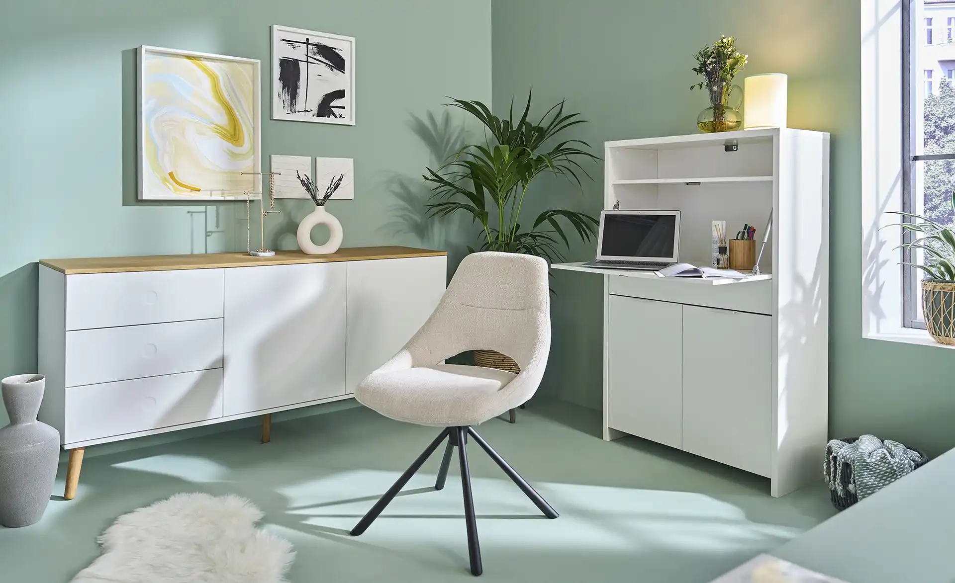 Esszimmerstuhl drehbar DEBBY Beige von UNO