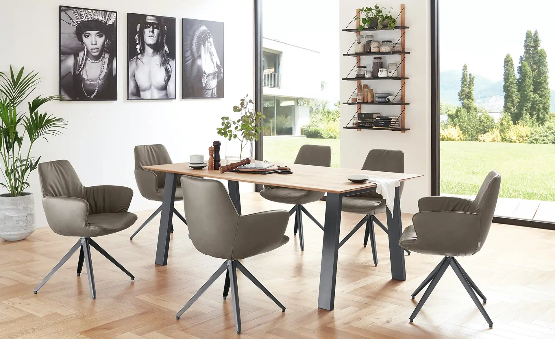 Armlehnstuhl MAPLE Grau - Einrichtungsbeispiel