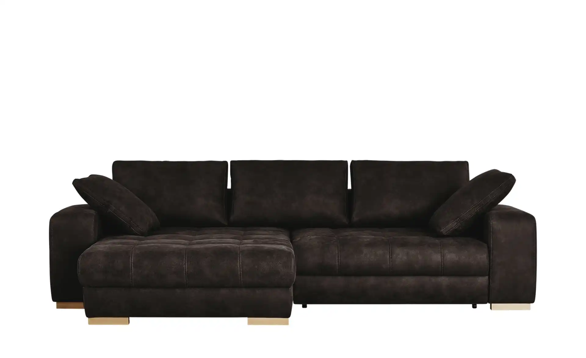 bobb Ecksofa dunkelbraun - Microfaser Caro