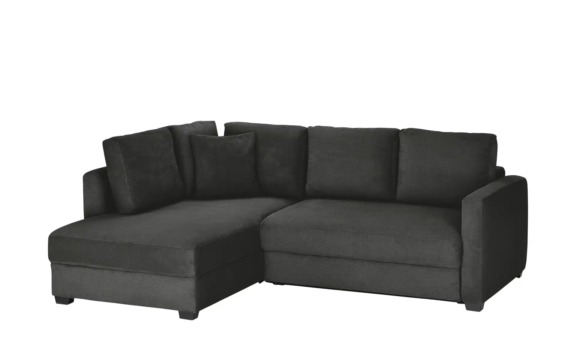 Ecksofa mit Boxspringpolsterung Lisa de Luxe Mikrofaser Graphit - tolles weiches Design