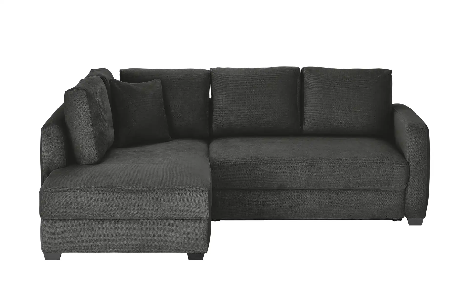 Ecksofa mit Boxspringpolsterung Lisa de Luxe Mikrofaser Graphit  von BOBB