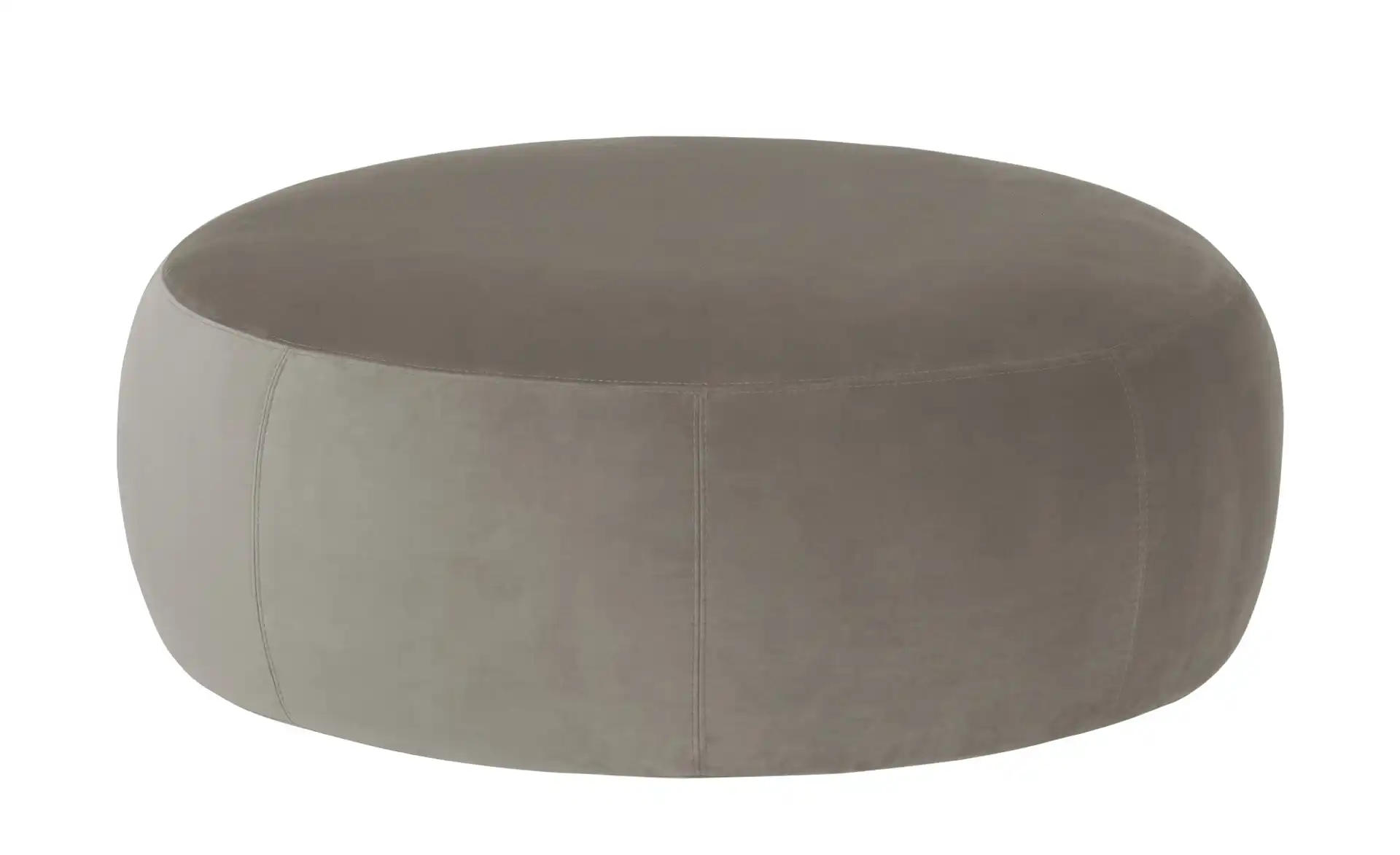 Samt Hocker AMADI Silbergrau von POP
