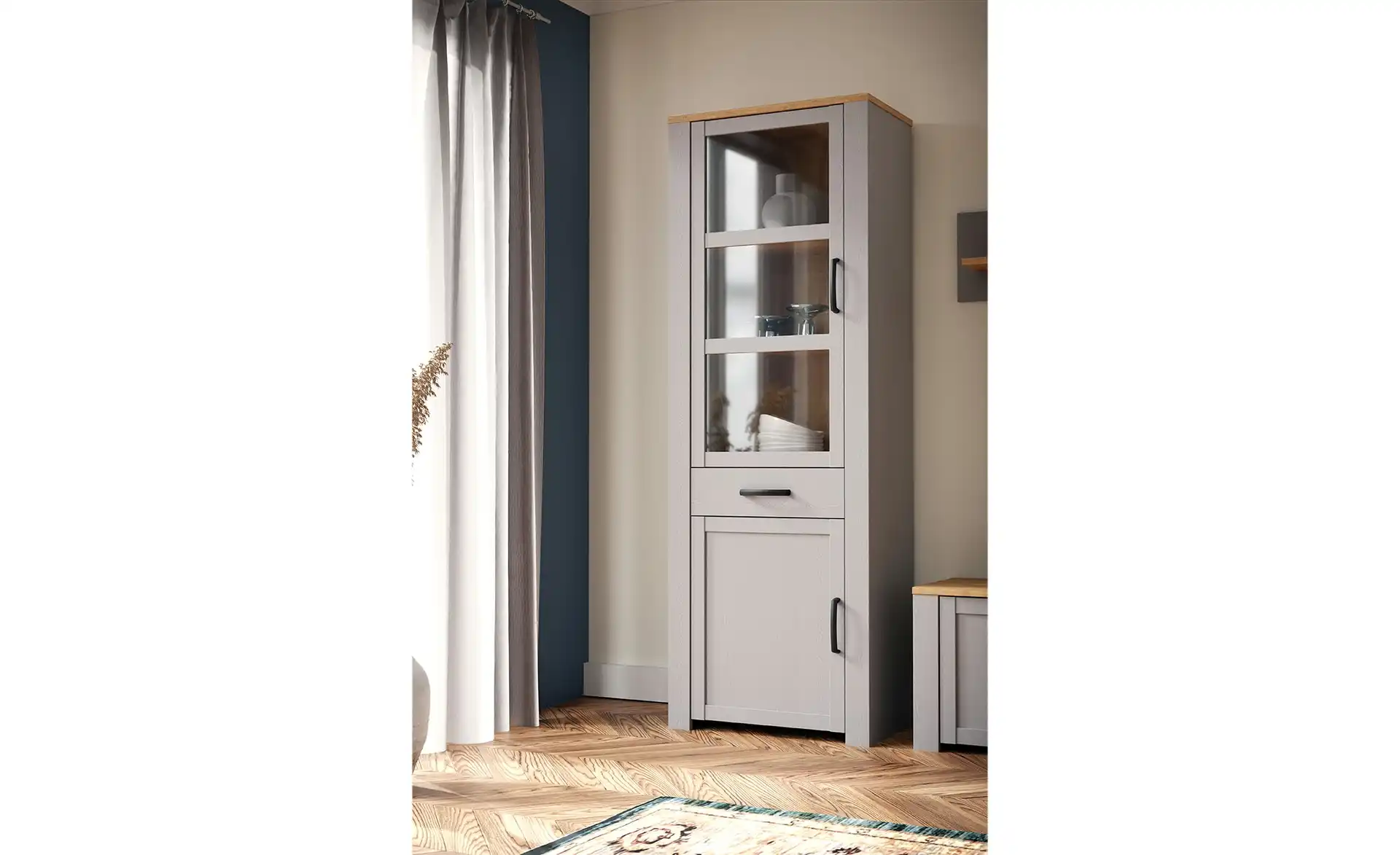 Vitrine TONEO Eiche Grau