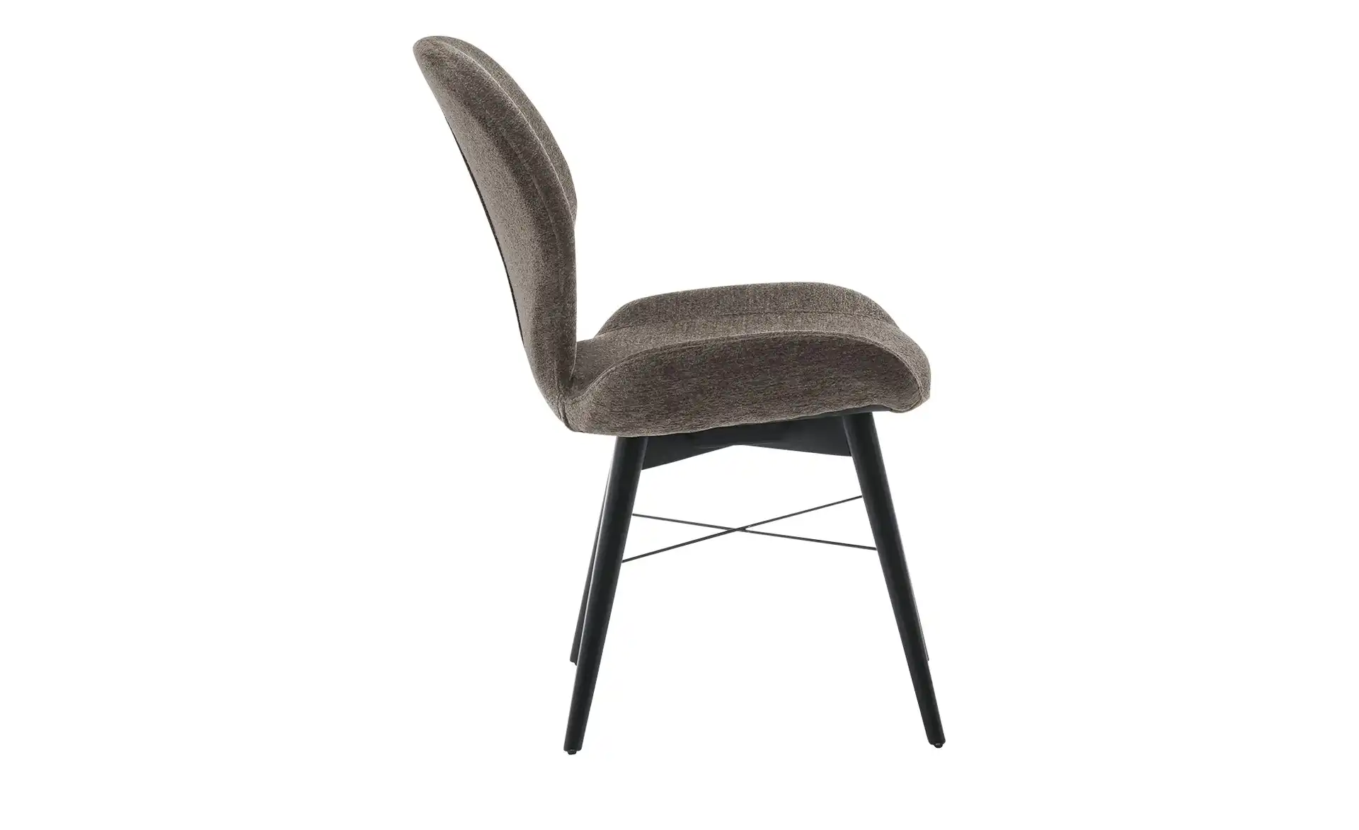 Polsterstuhl MAMIBA Cappuccino / Schwarz Buche - Bouclestoff