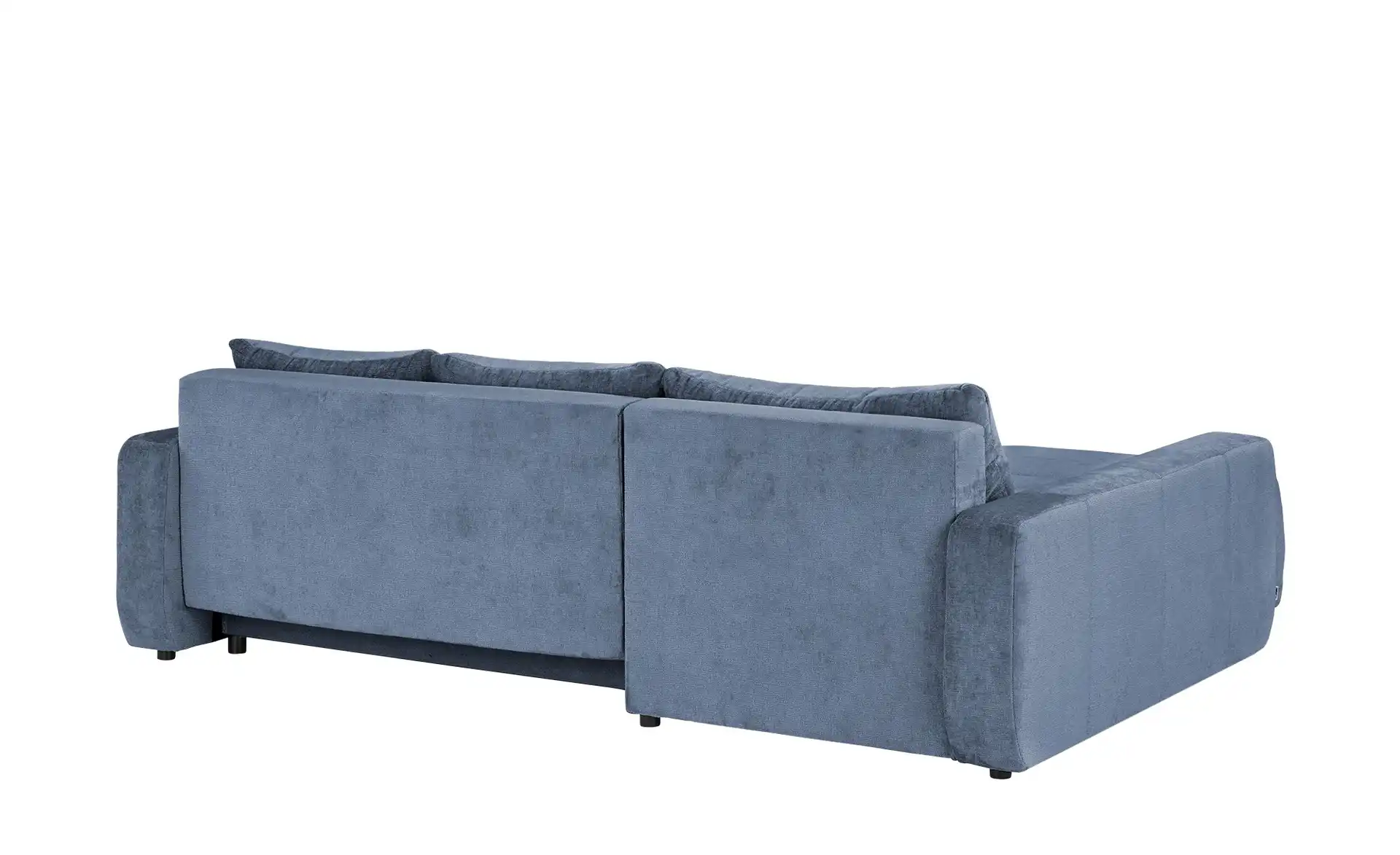 Ecksofa FANIA Chenille Blau - Rundumpolsterung