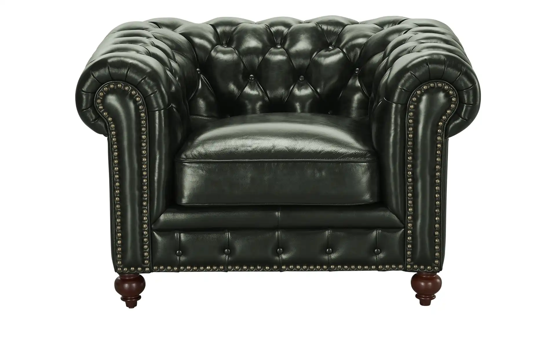 uno Ledersessel im Vintage-Look Chesterfield