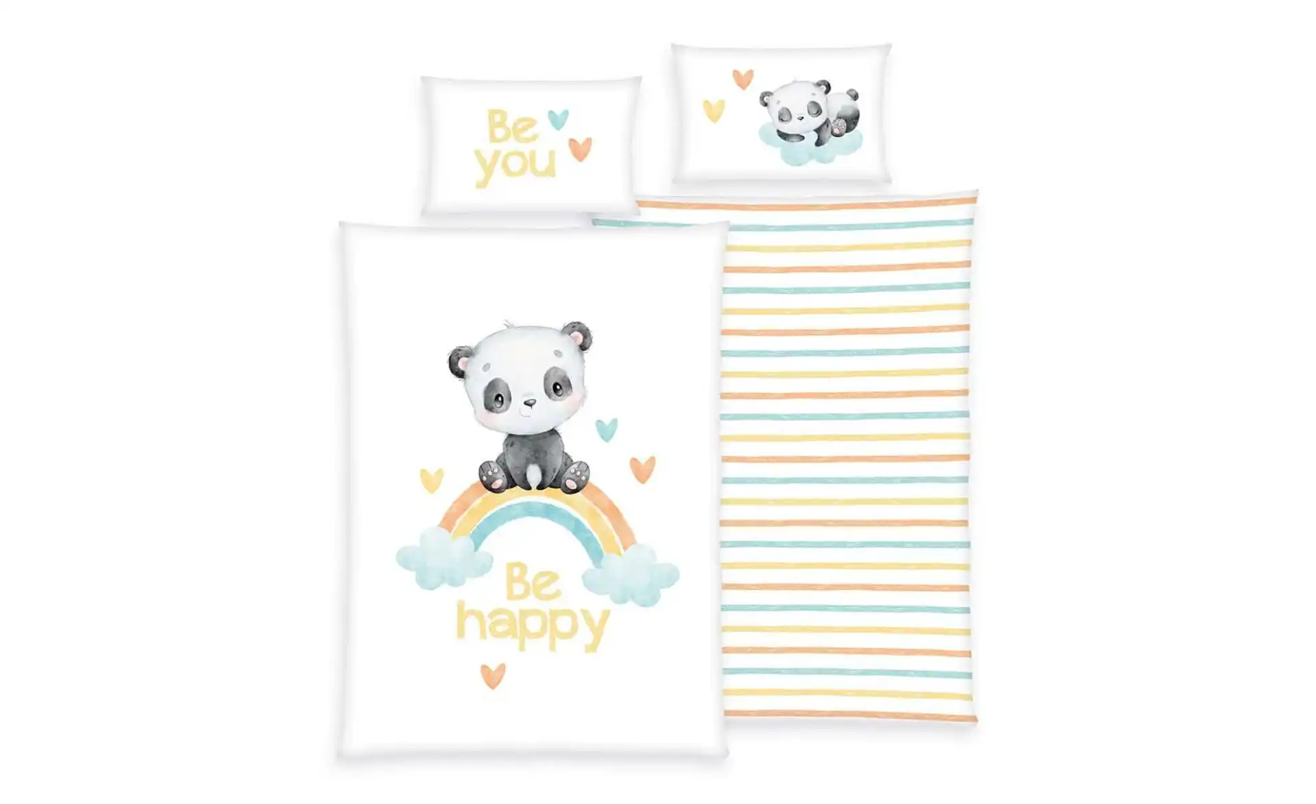 Herding Bettwäsche-Set Regenbogen Panda