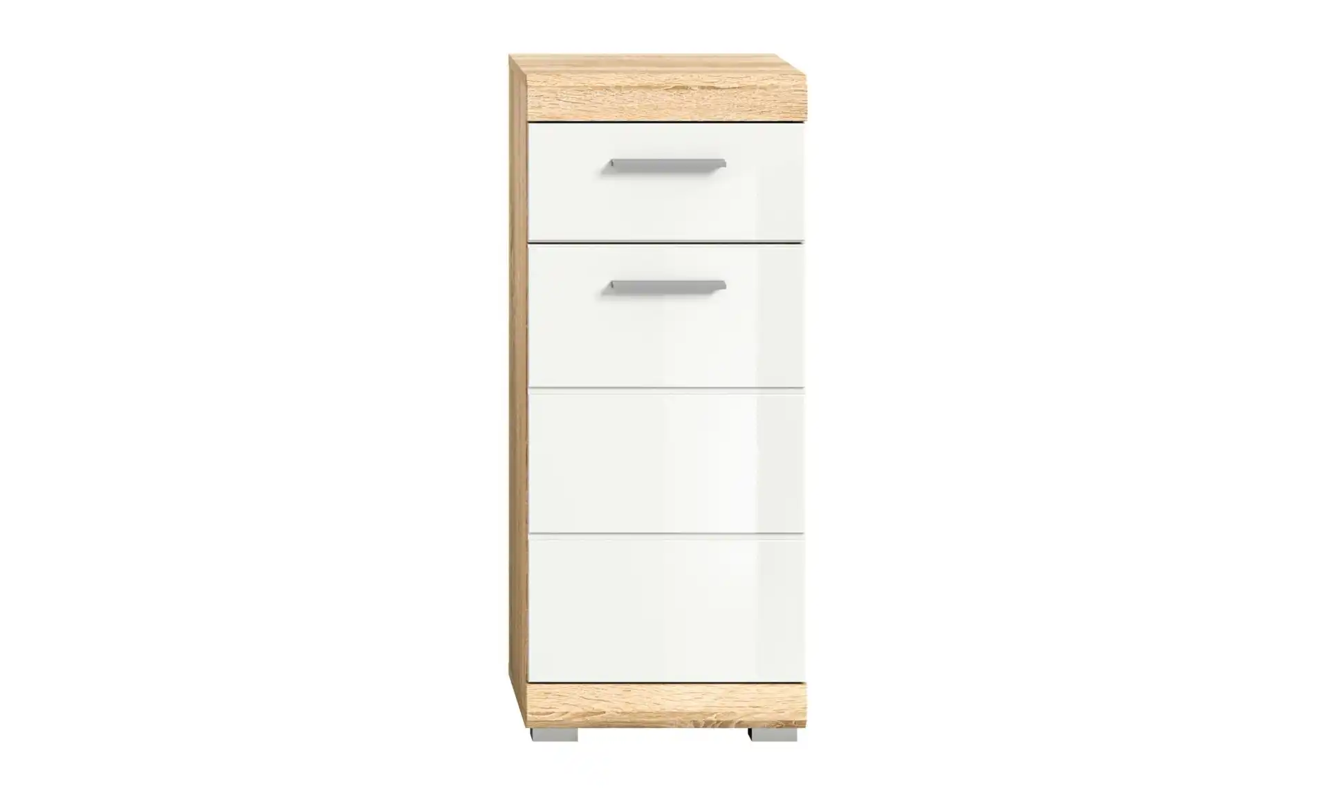 Unterschrank SCHLOONSEE, Breite 37cm, 1 Tür, 1 Schubkasten, 2 Fächer, MDF-Front in verschiedenen Farben erhältlich, Badmöbel, Badschrank, Kommode, Bad Schloonsee