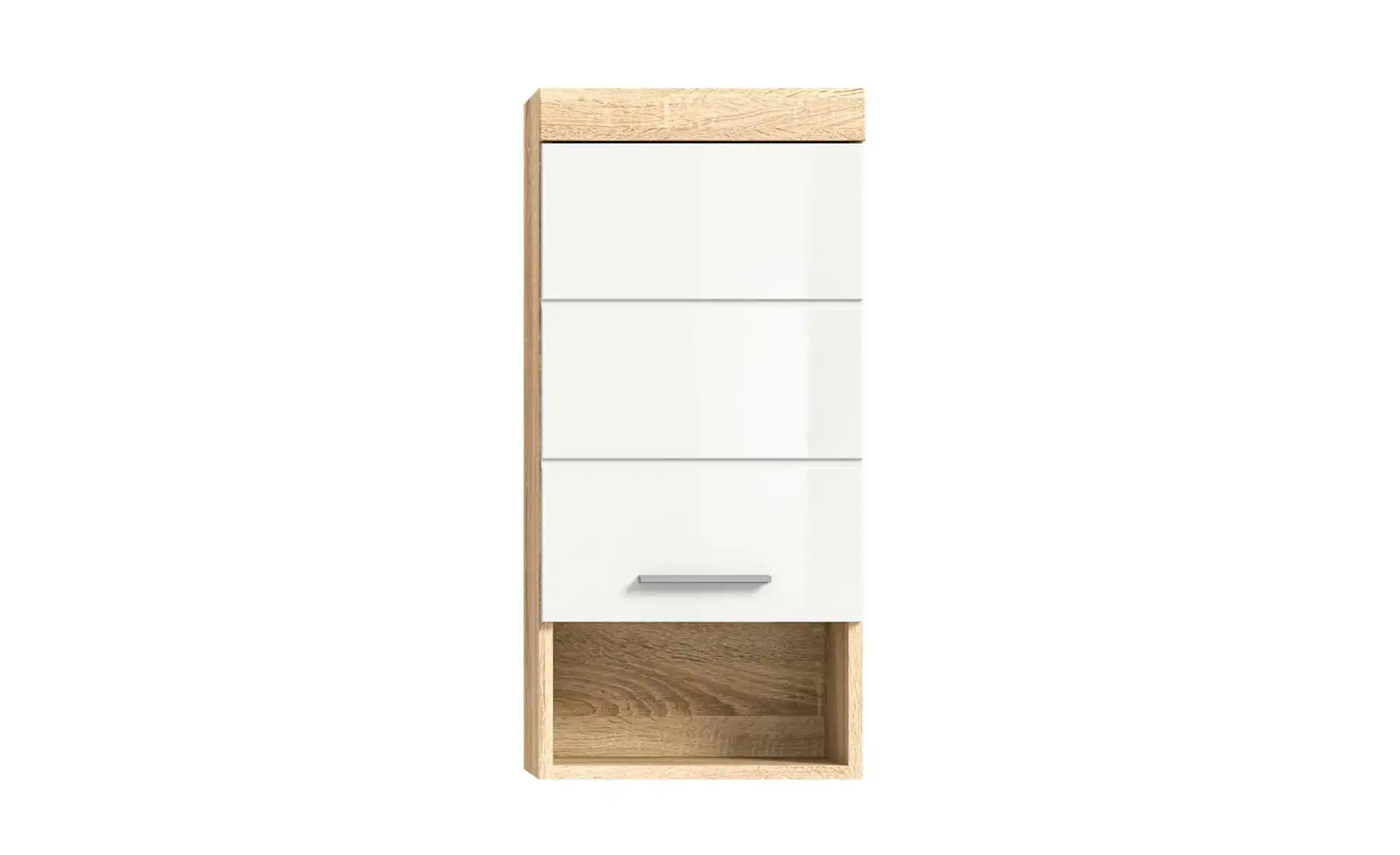 Hängeschrank SCHLOONSEE, Breite 37cm, 1 Tür, 1 offenes Fächer, 1 Einlegeboden, MDF-Front, in verschiedenen Farben erhältlich, Badmöbel, Badschrank, Schrank, Bad Schloonsee