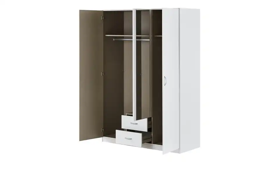Drehtürenschrank Leeds, geöffnet