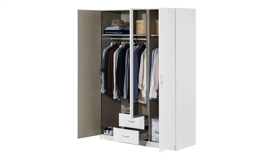 Drehtürenschrank Leeds, geöffnet