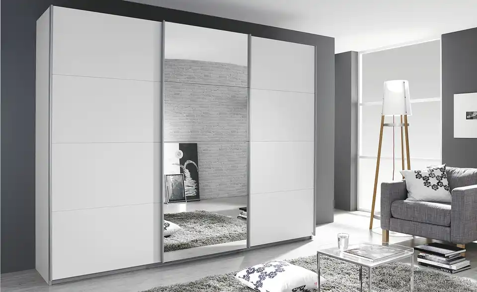 Schwebetürenschrank Coventry mit großer Spiegeltür, in Wohnsituation