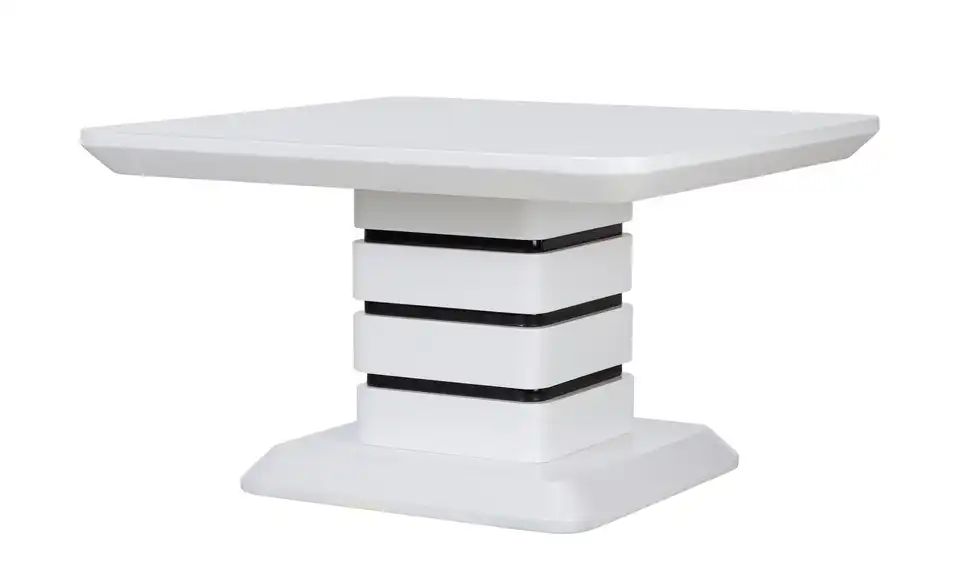 Couchtisch schwarz weiß eckig Julia | 70x70 cm