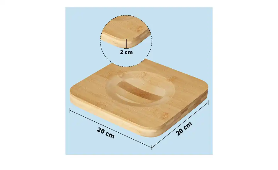 KHG Bambusbrett mit Wiegemesser, Bild mit Text