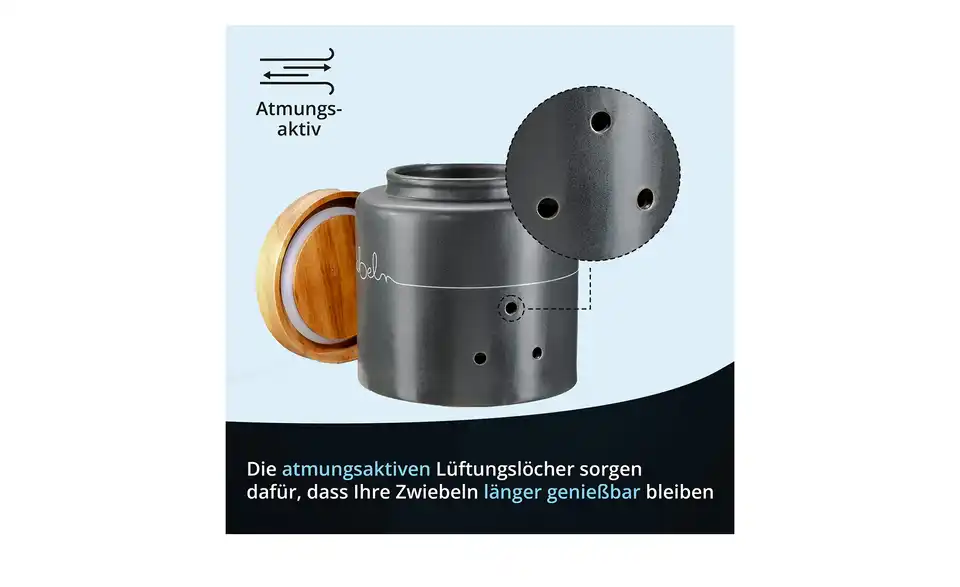 KHG Aufbewahrungsdose Zwiebeln, Bild mit Text