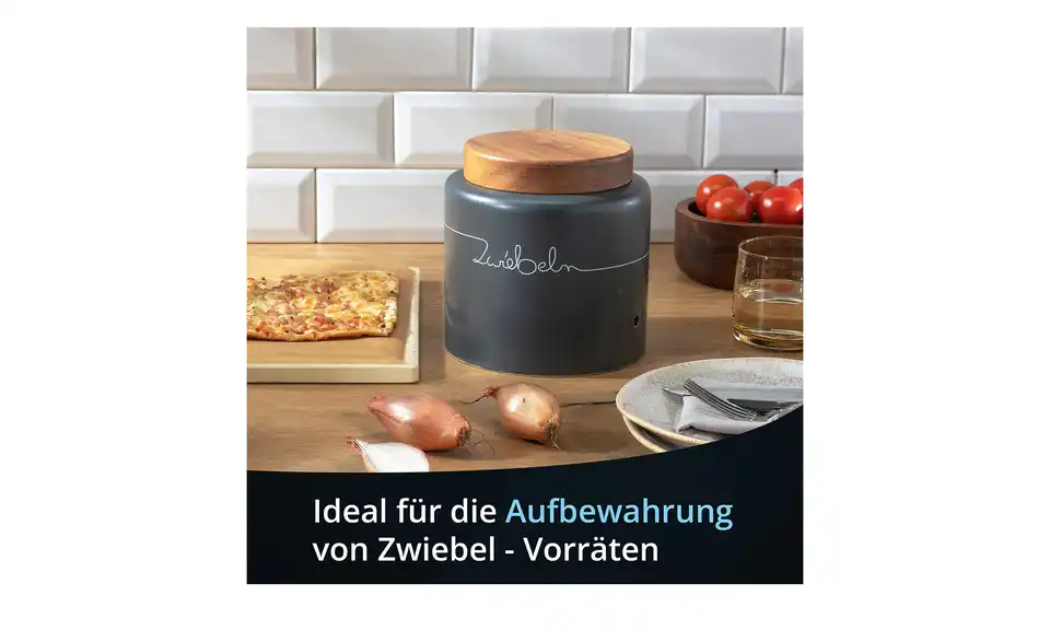 KHG Aufbewahrungsdose Zwiebeln, Bild mit Text