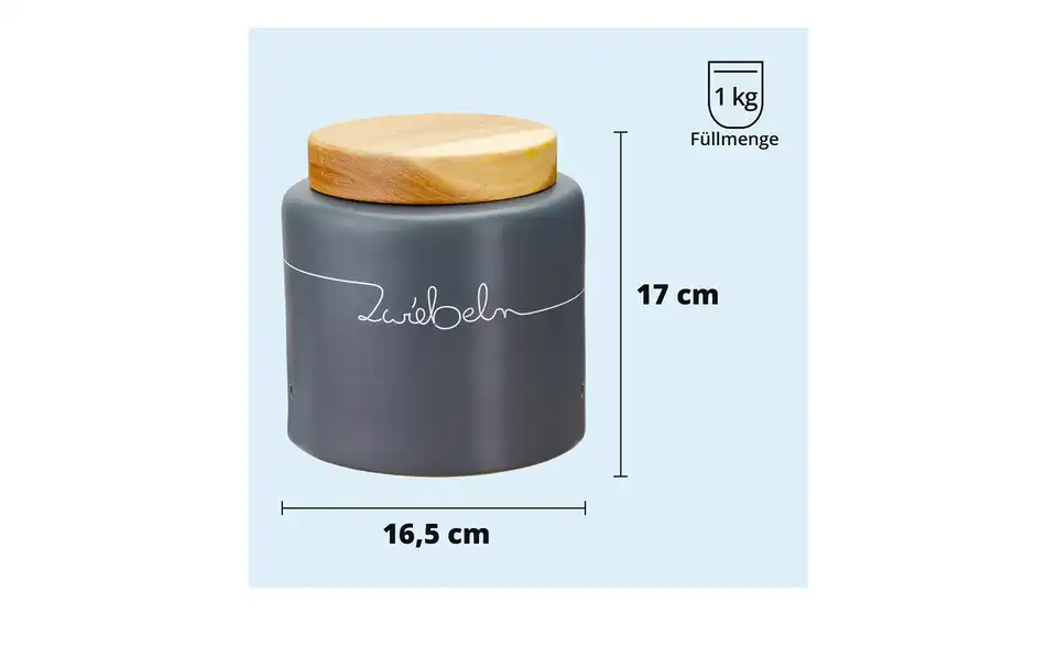 KHG Aufbewahrungsdose Zwiebeln, Bild mit Text