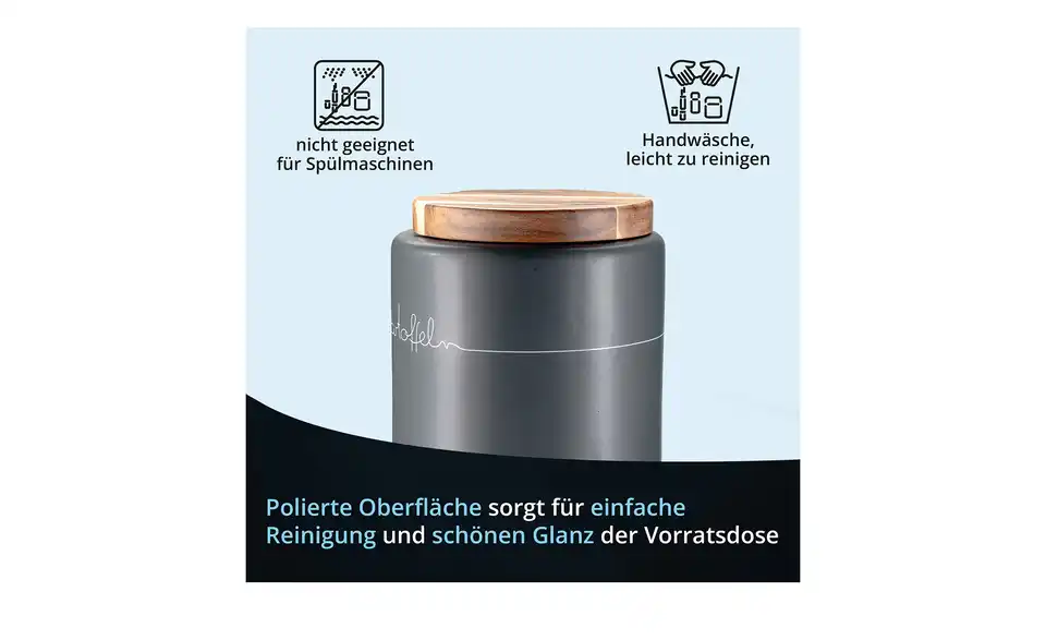 KHG Aufbewahrungsdose Kartoffeln, Bild mit Text