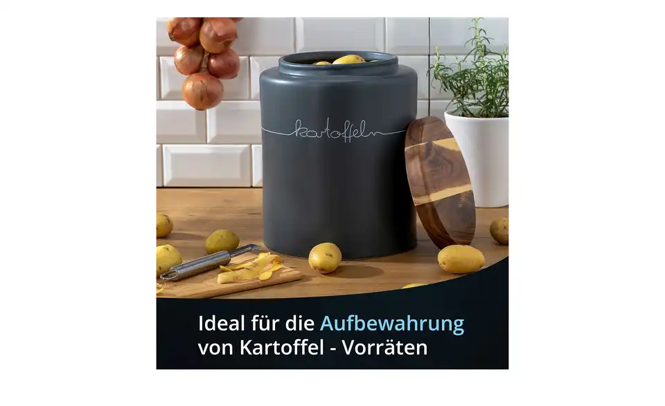 KHG Aufbewahrungsdose Kartoffeln, Bild mit Text