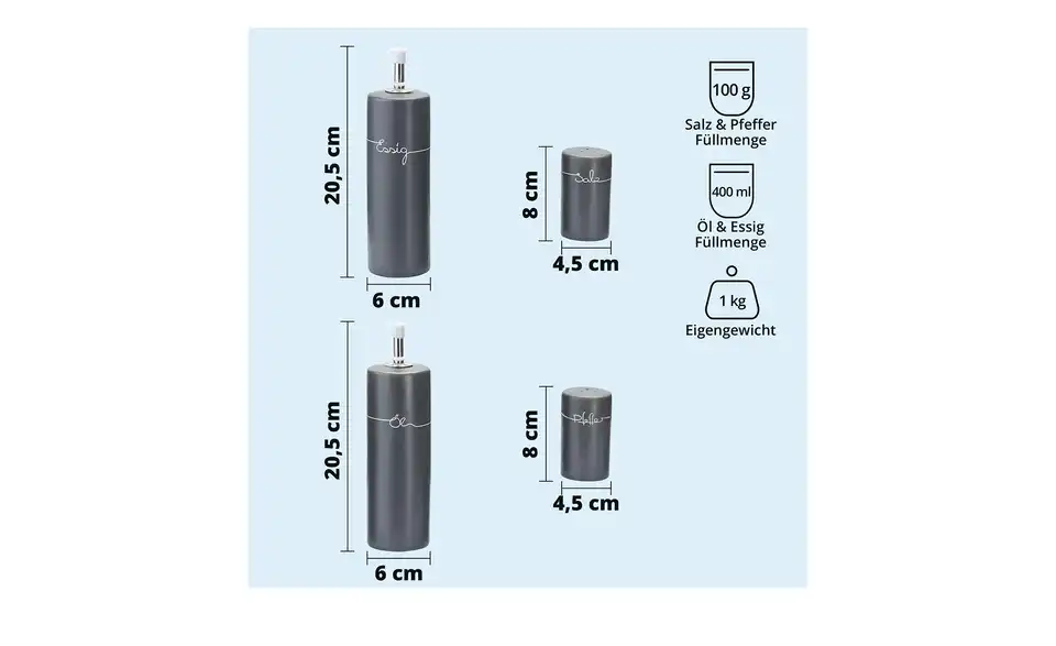 KHG Menage, 5-teilig, Bild mit Text