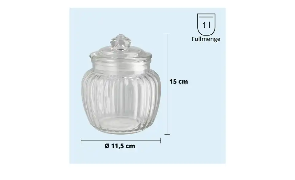 KHG Aufbewahrungsglas, Bild mit Text