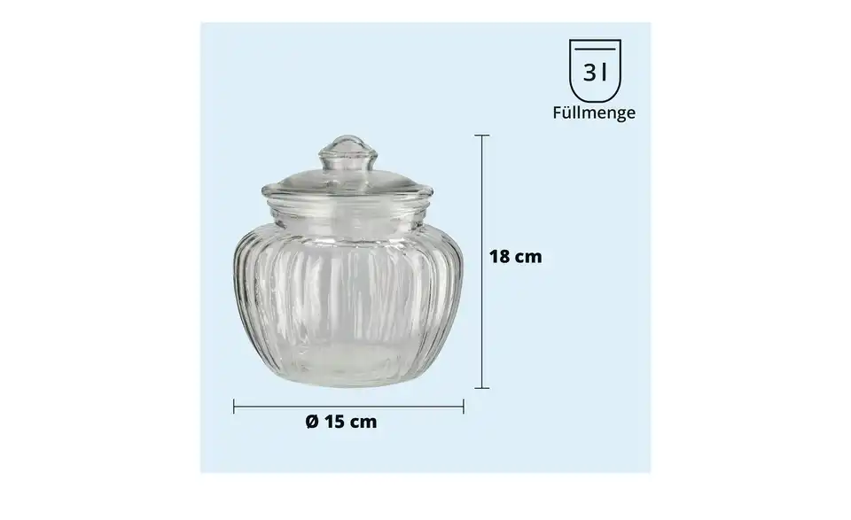 KHG Aufbewahrungsglas, Bild mit Text