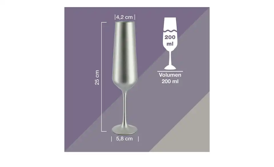 Peill+Putzler Sektkelch 200 ml, 2er Set Las Vegas, Bild mit Text