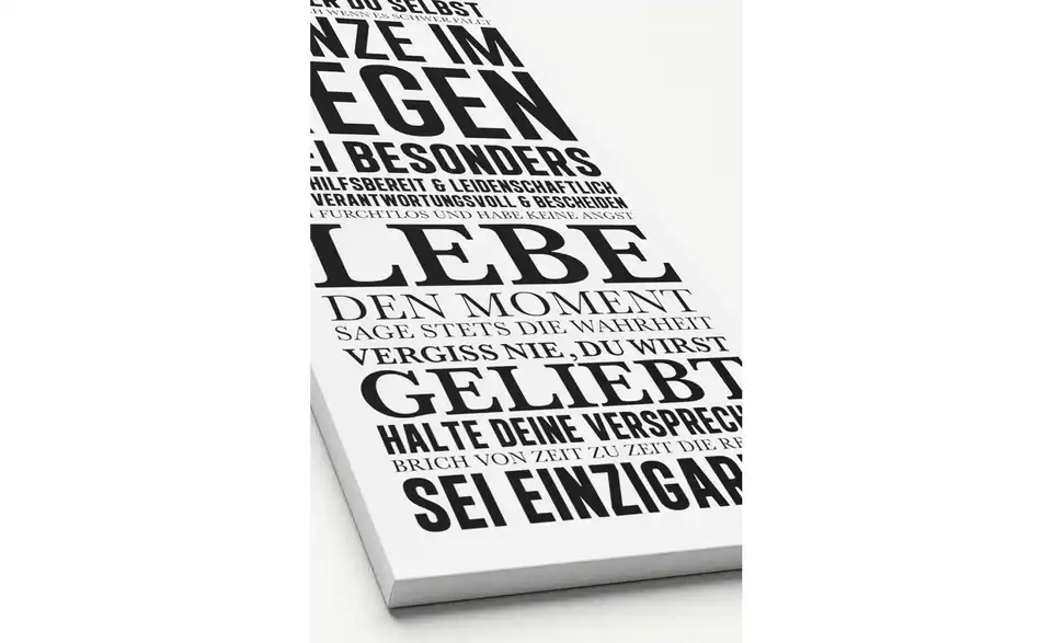 Kunstleinwand 30x80cm "Hausordnung I", Perspektive