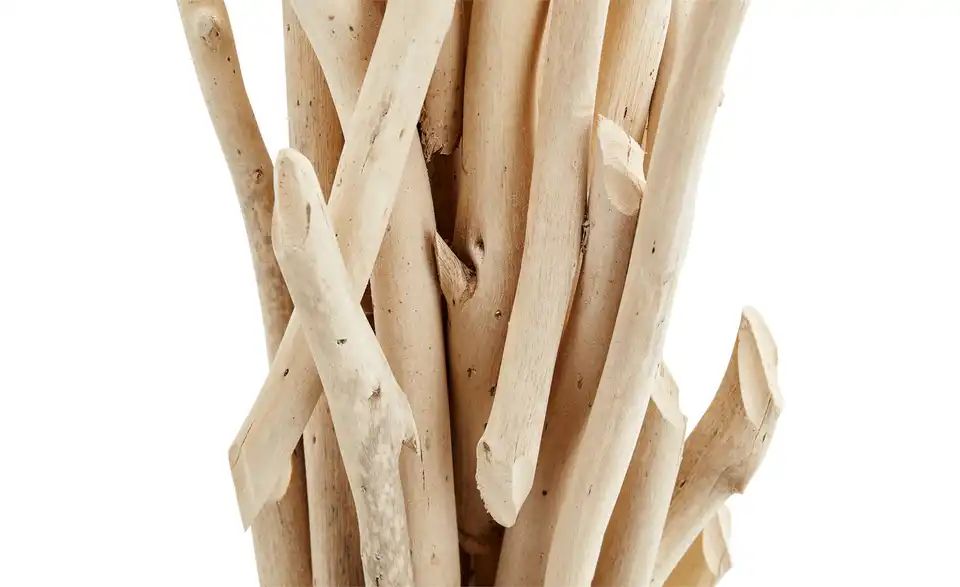 Treibholz STEHLEUCHTE, 1-flammig - Stoff / Holz