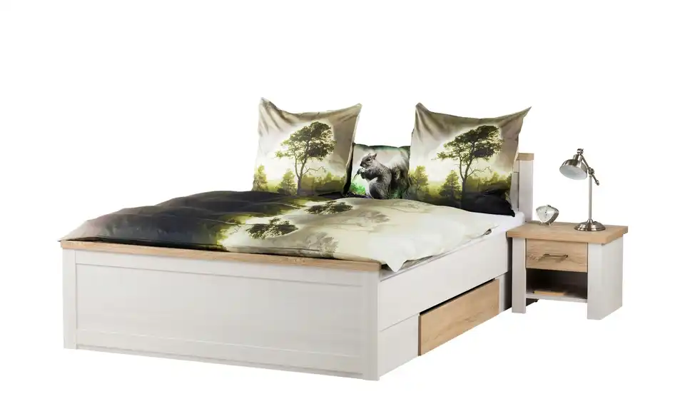 Bett mit 2 Nachtkommoden Lancaster, Perspektive