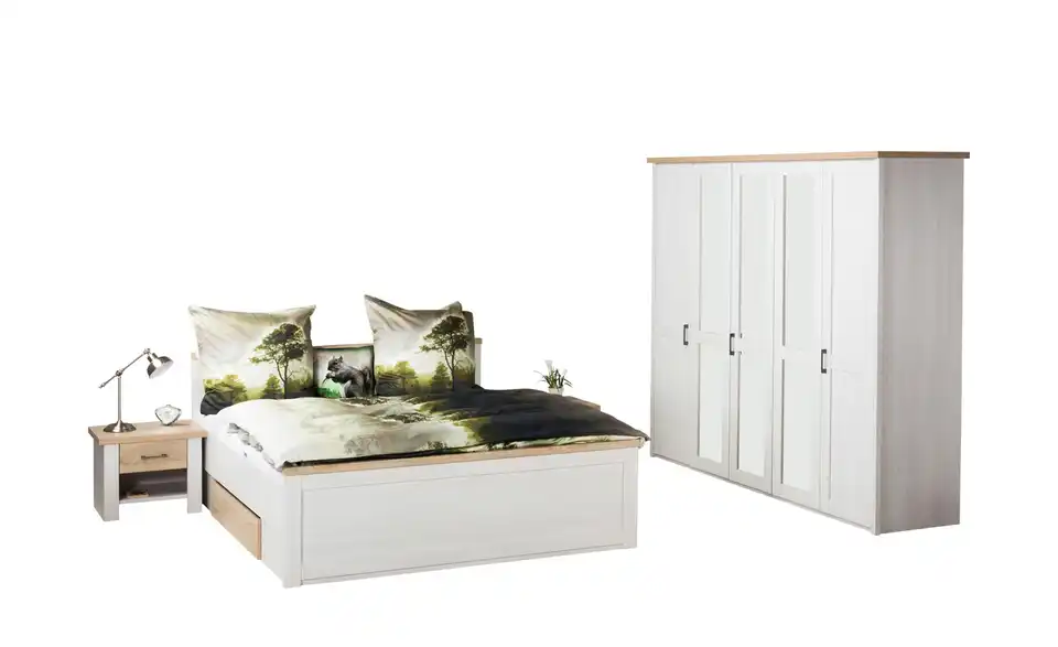 Bett mit 2 Nachtkommoden Lancaster, in Wohnsituation