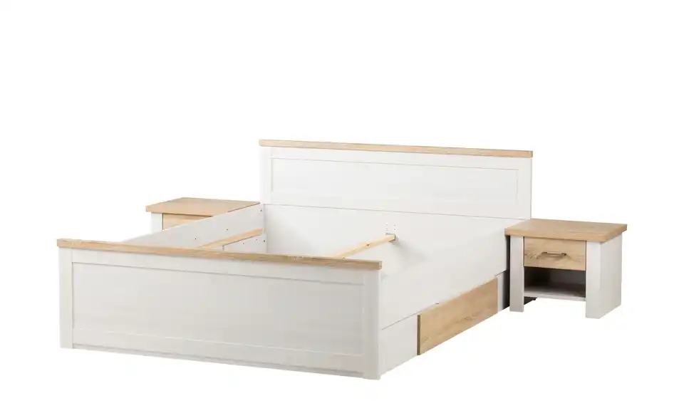 Bett mit 2 Nachtkommoden Lancaster, Perspektive