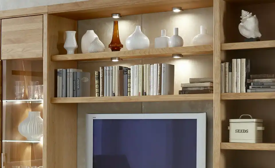 Woodford Beleuchtungs-Set für Wohnwand Lobos II, Perspektive