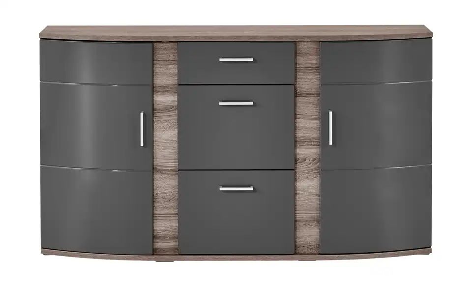 Sideboard ONYX Graphit / Eiche Trüffel Sägegrau von UNO