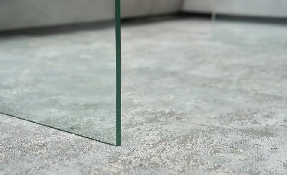 Couchtisch Tessera aus Glas, Detailansicht