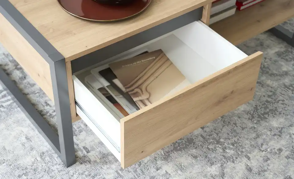 Couchtisch Fiano mit Schubkasten, Detailansicht