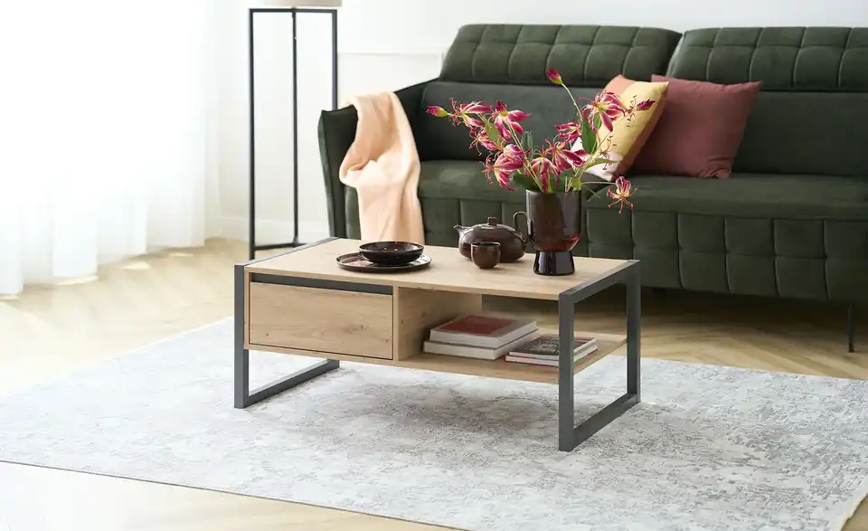 Couchtisch Fiano mit Schubkasten, Perspektive