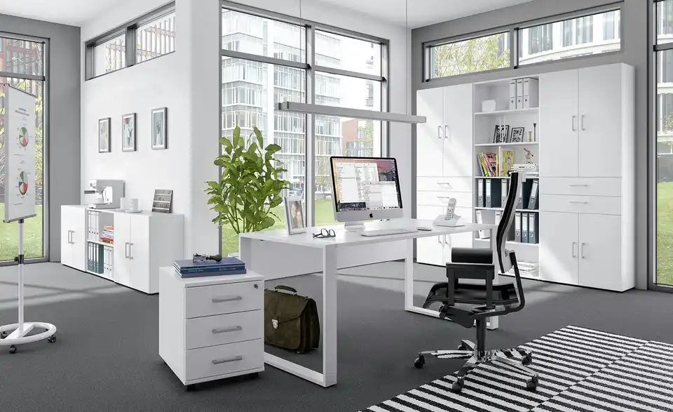 Schreibtisch home.office | 150x80 cm, Weiß | Höffner
