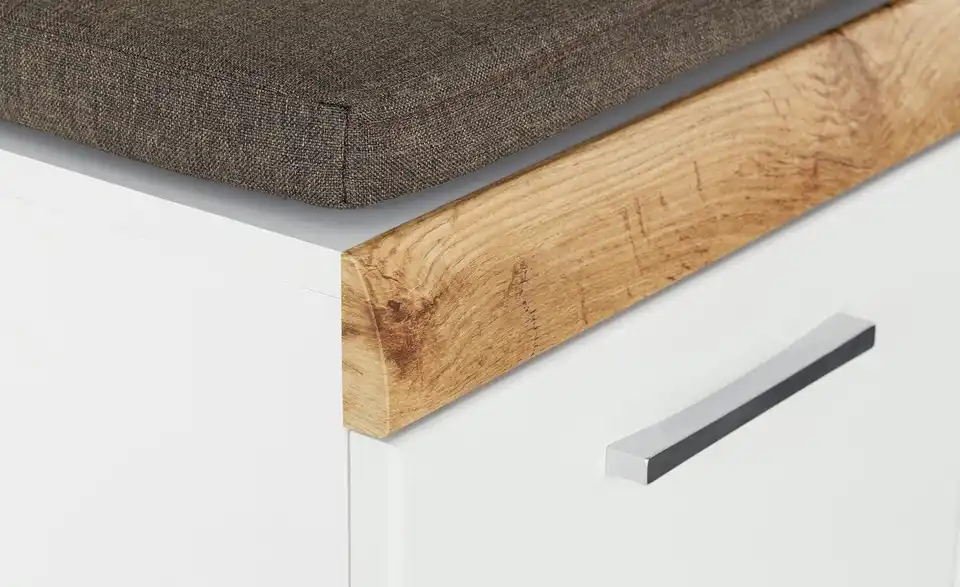 Garderobenbank Cortina, Detailansicht