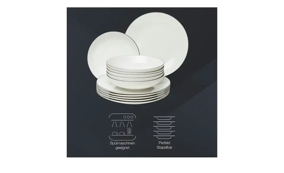 Peill+Putzler Kaffeeservice, 18-teilig Bologna, Bild mit Text