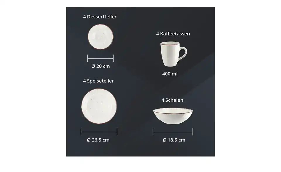 Peill+Putzler Kombiservice, 16-teilig Siena, Bild mit Text