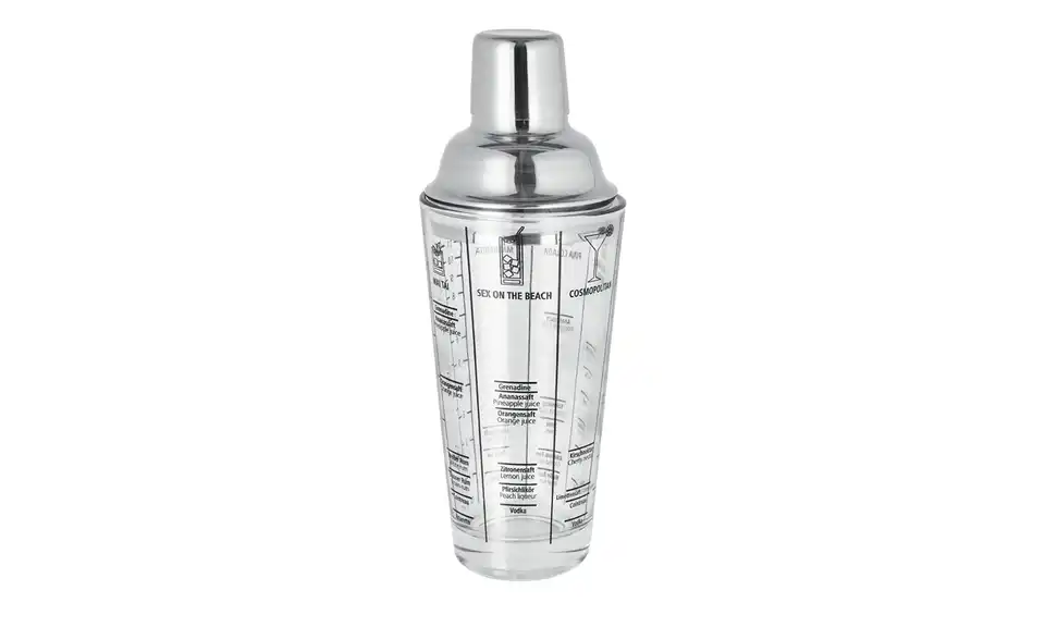 for friends Cocktail-Shaker mit Rezepten, Frontansicht