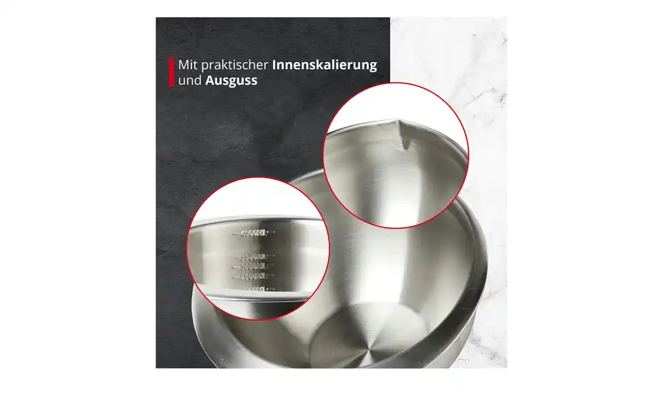 Meisterkoch Schüssel 4,5 Liter, Bild mit Text