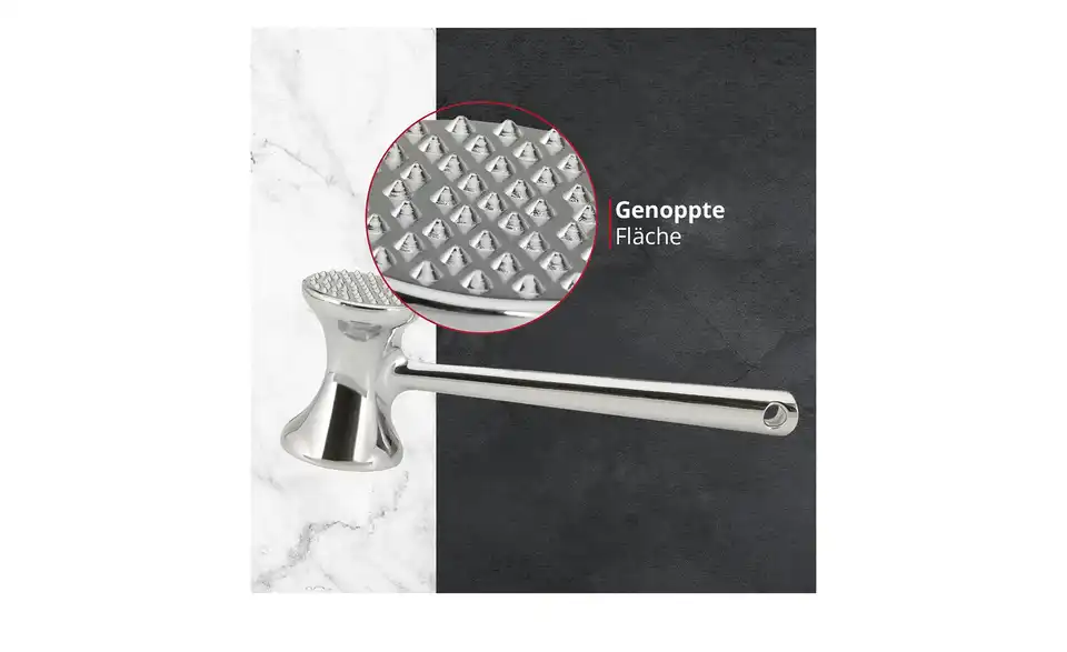 Meisterkoch Fleischklopfer OPTIMUS, Bild mit Text